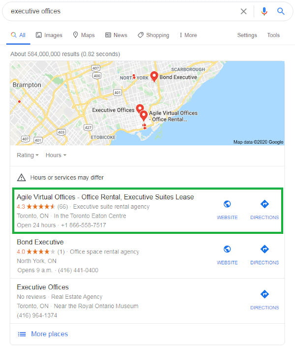 Improved Local Search Presence