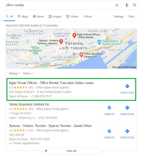 Improved Local Search Presence